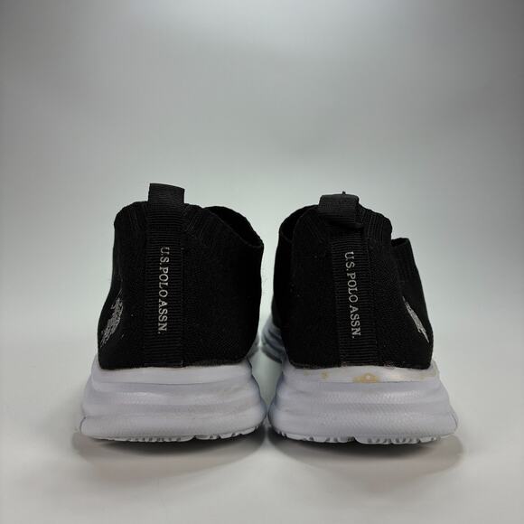 U.S. Polo Assassin Black White Slip On Sneakers NW7046 FEY-K Women's Size 9 - Picture 5 of 9